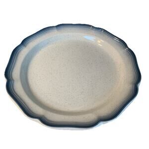 Mikasa Country Club CA500 Serving Platter Scalloped Blue Edge Japan 12” MINT